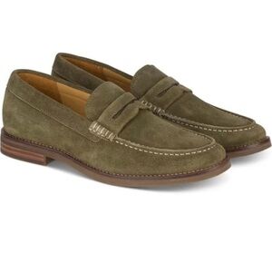 Sperry Green Suede Loafers Classic Slip-Ons
